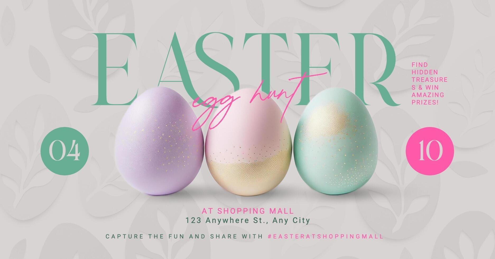 Minimalist Easter Egg Hunt Facebook Ads template