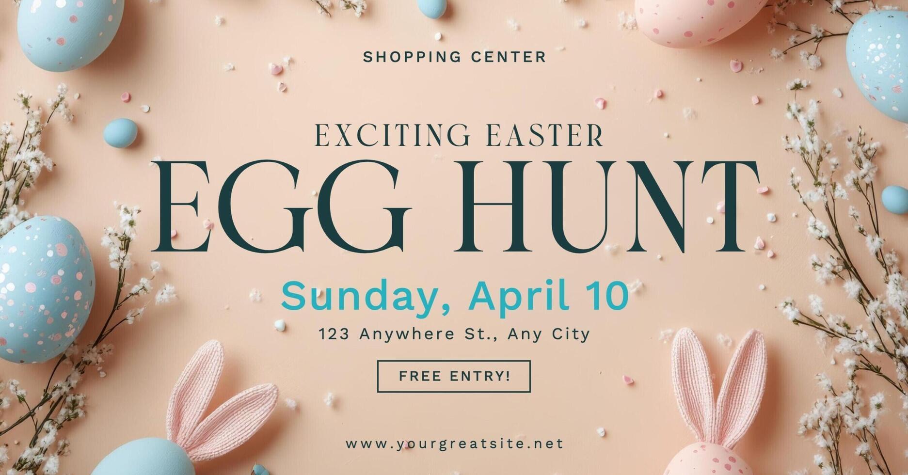 Easter Egg Hunt Activity Facebook Ad template