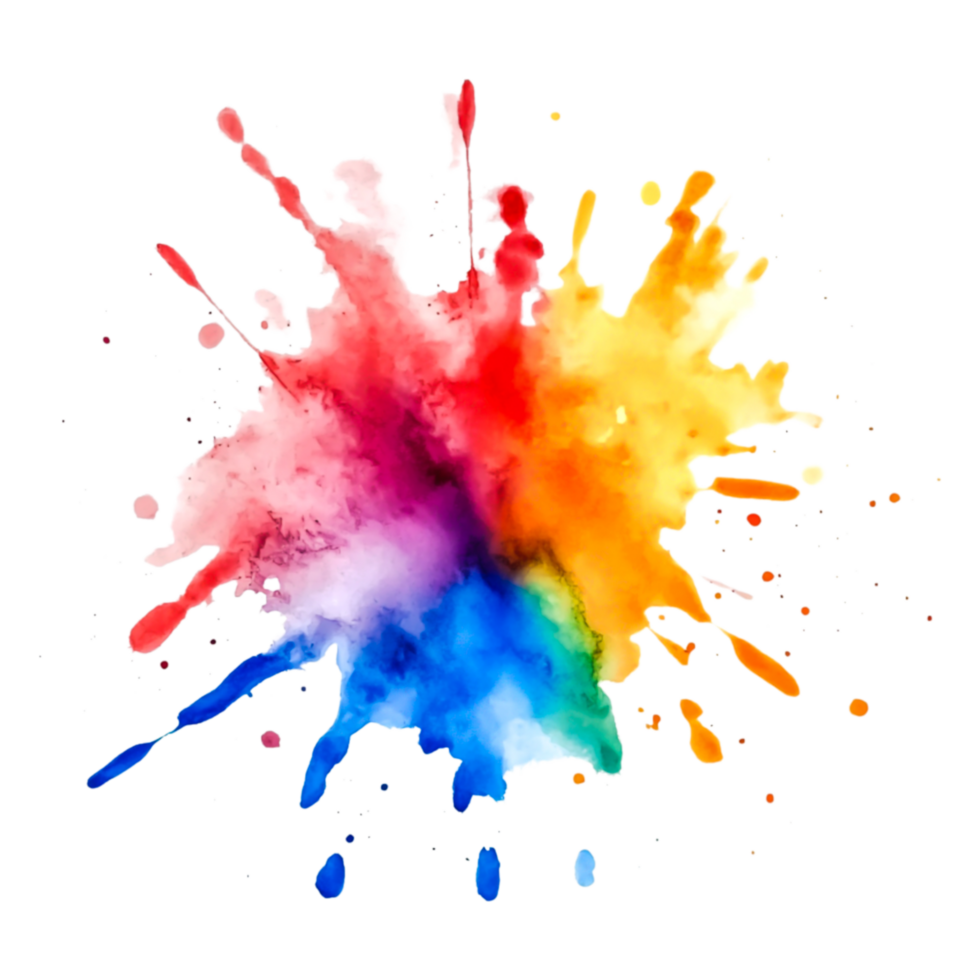 Vibrant Splash of Colorful Paint with Abstract Artistic Design Elements png