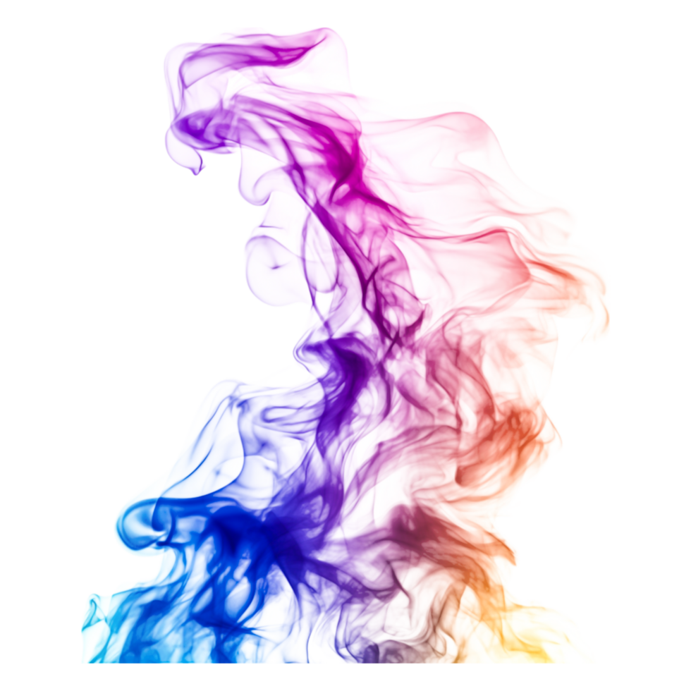 Colorful Smoke Swirls in Artistic Design for Background or Texture png