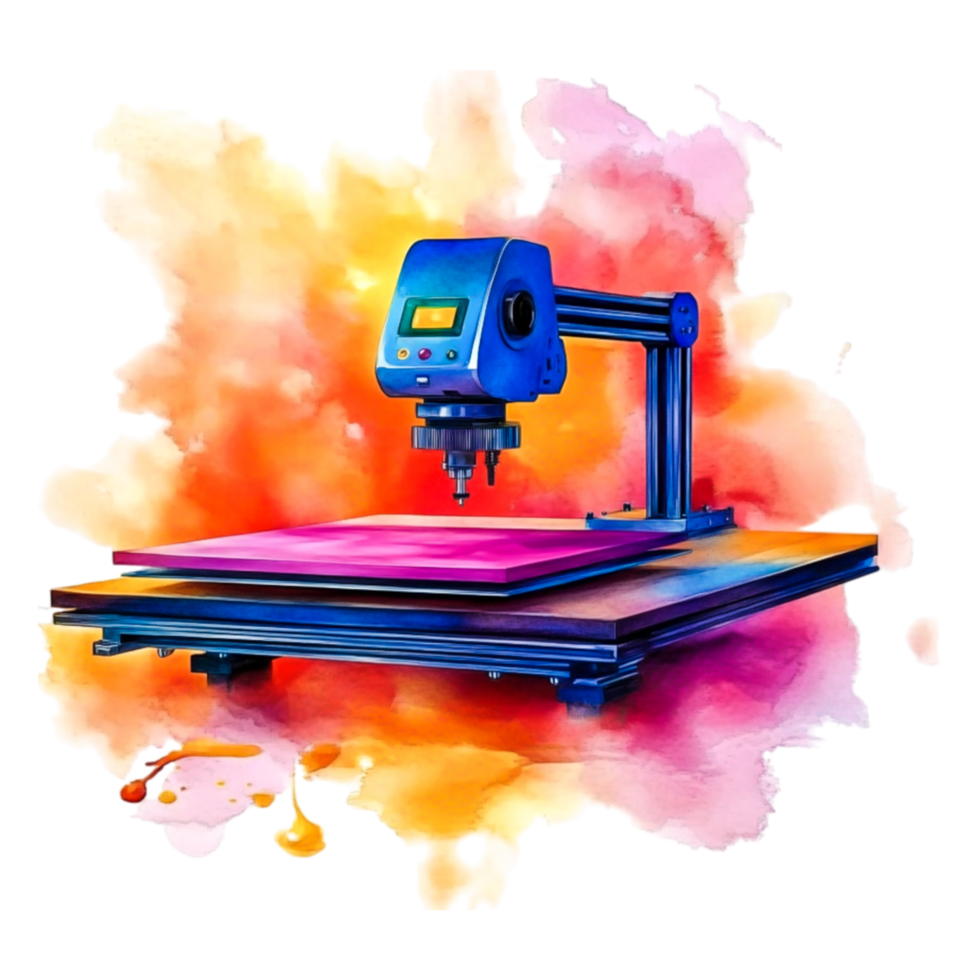 Cutting-Edge 3D Printing Technology on Vibrant Artistic Background png
