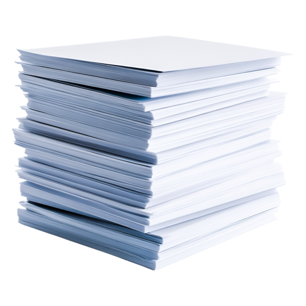 Stack of Blank White Sheets of Paper png