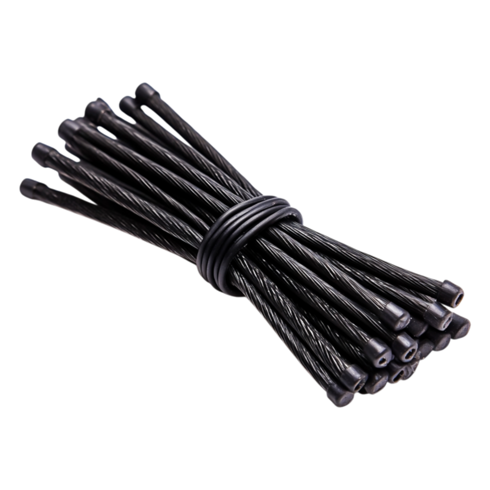 Bundle of Black Twist Ties for Garden and Home Use png