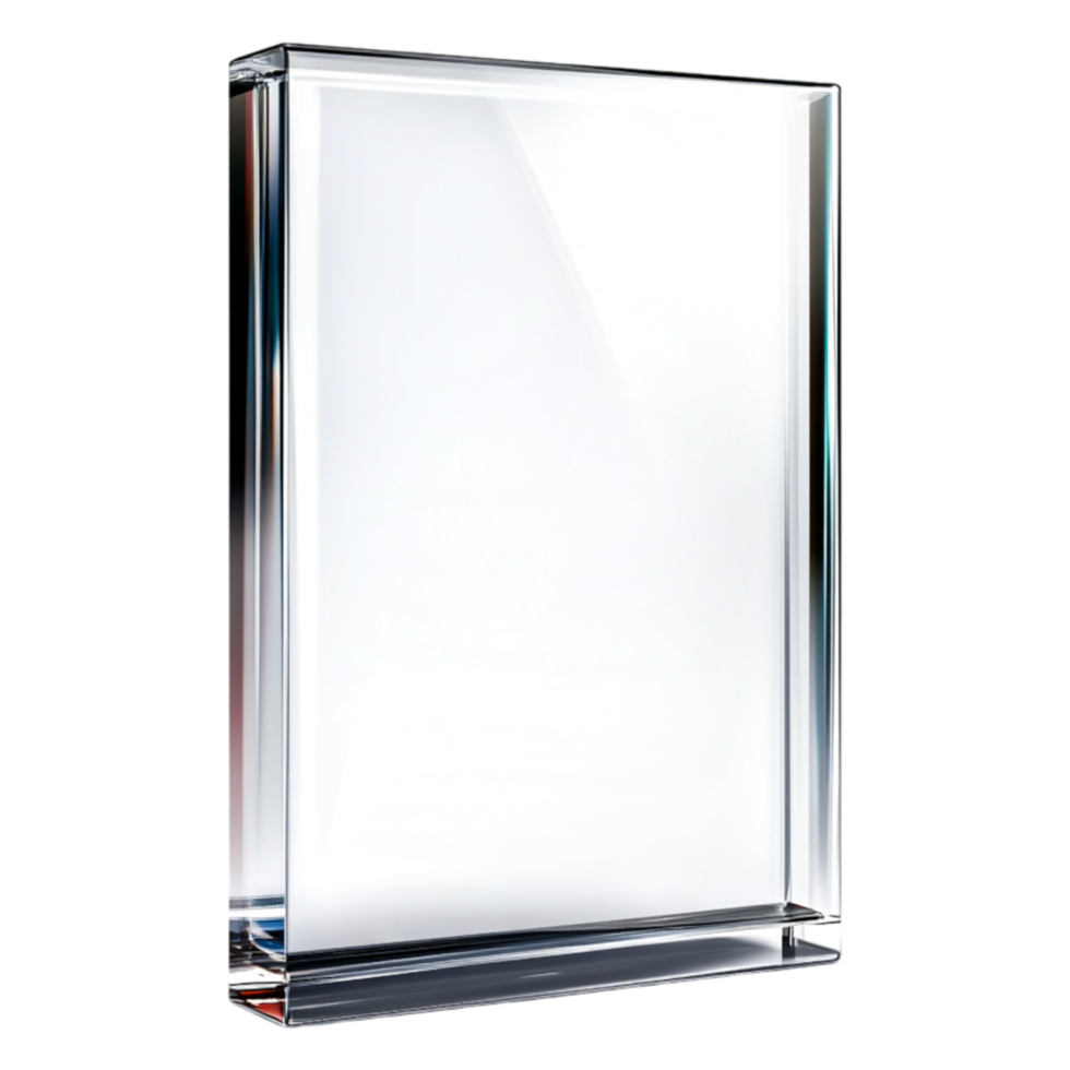 Clear Rectangle Acrylic Frame for Awards or Certificates Display png