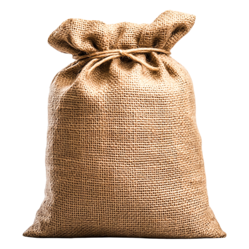 Natural Burlap Sack for Storage and Rustic Decor Use png