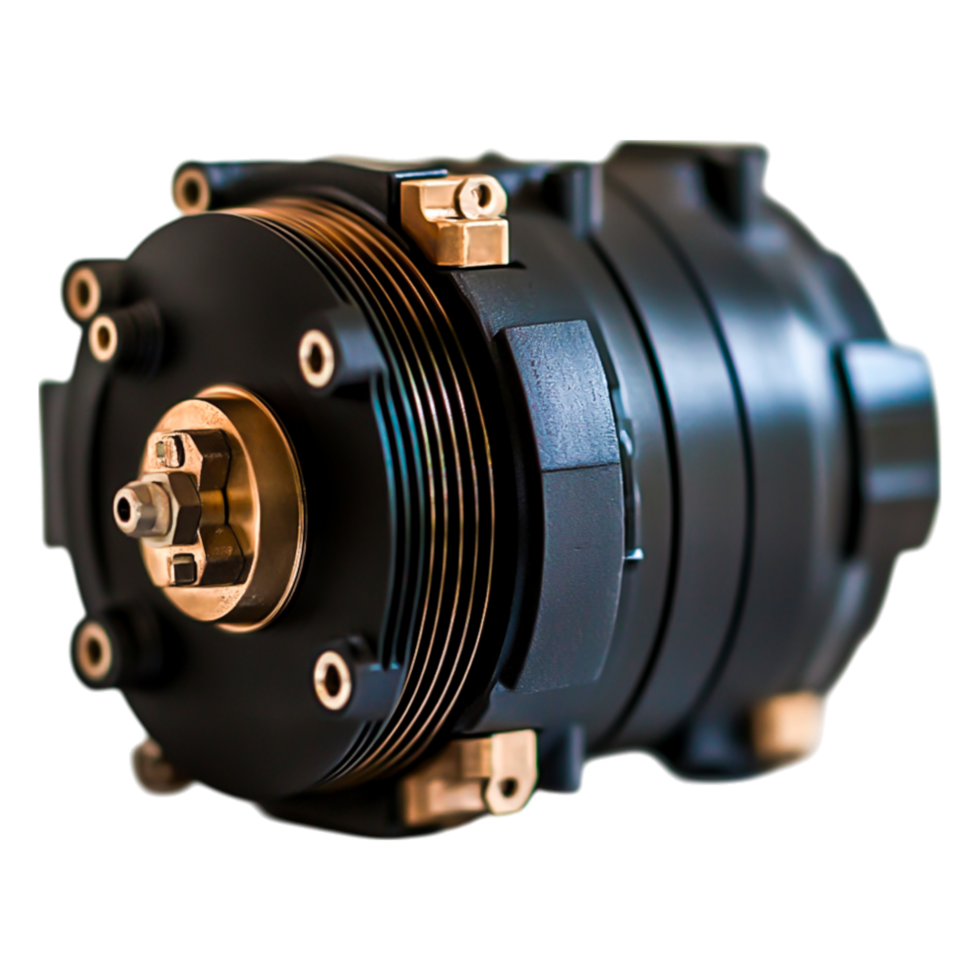 closeup View of Industrial Mechanical Component with Polished Finish png
