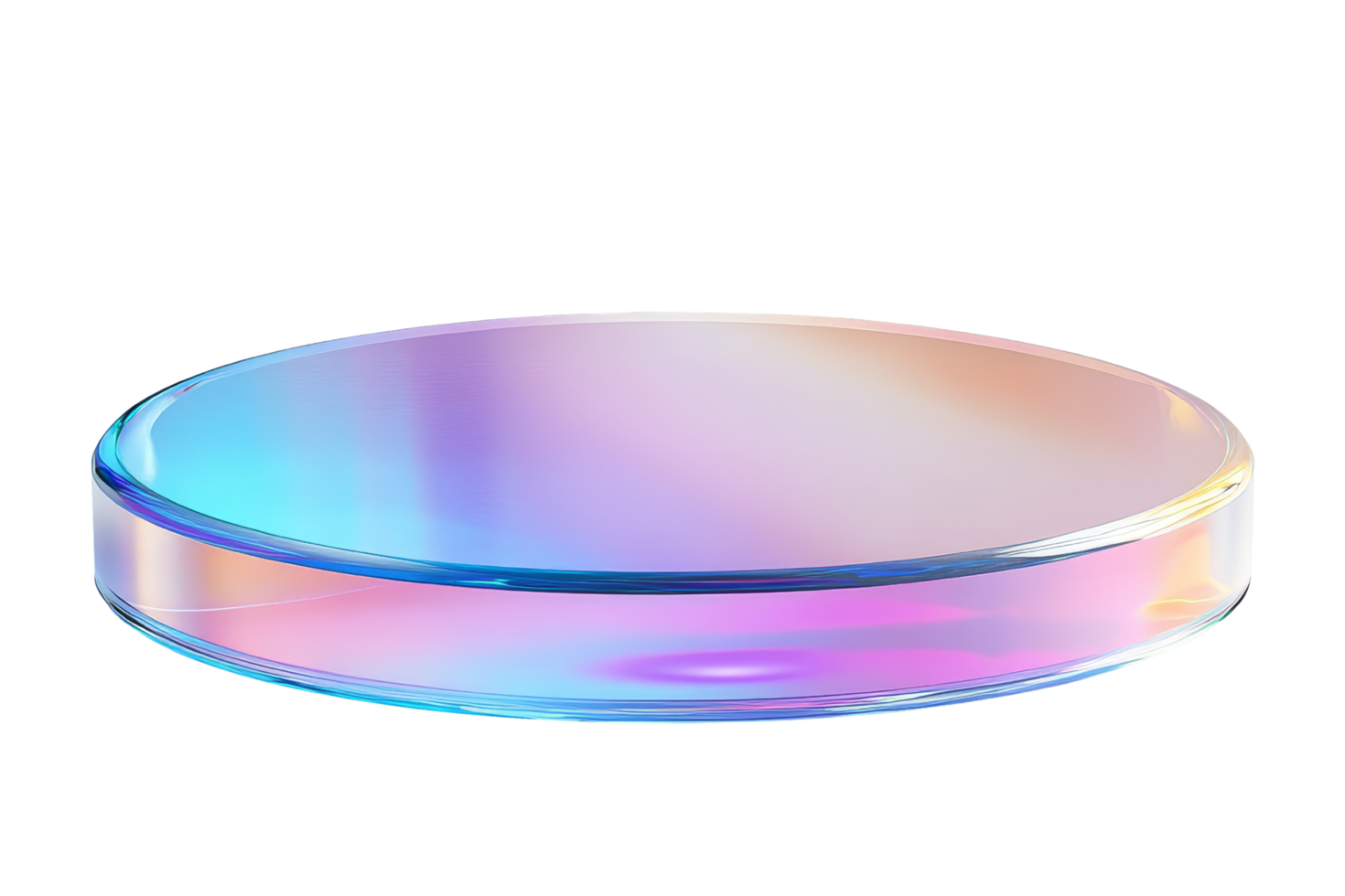 Showcasing colorful glass disc studio digital art abstract png