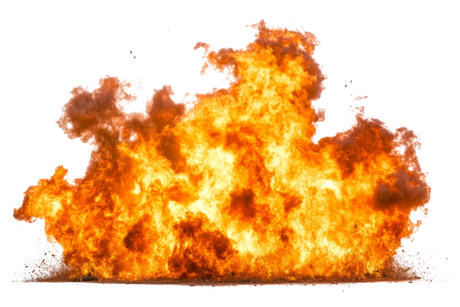 Explosive fireball eruption destruction scene visual art png