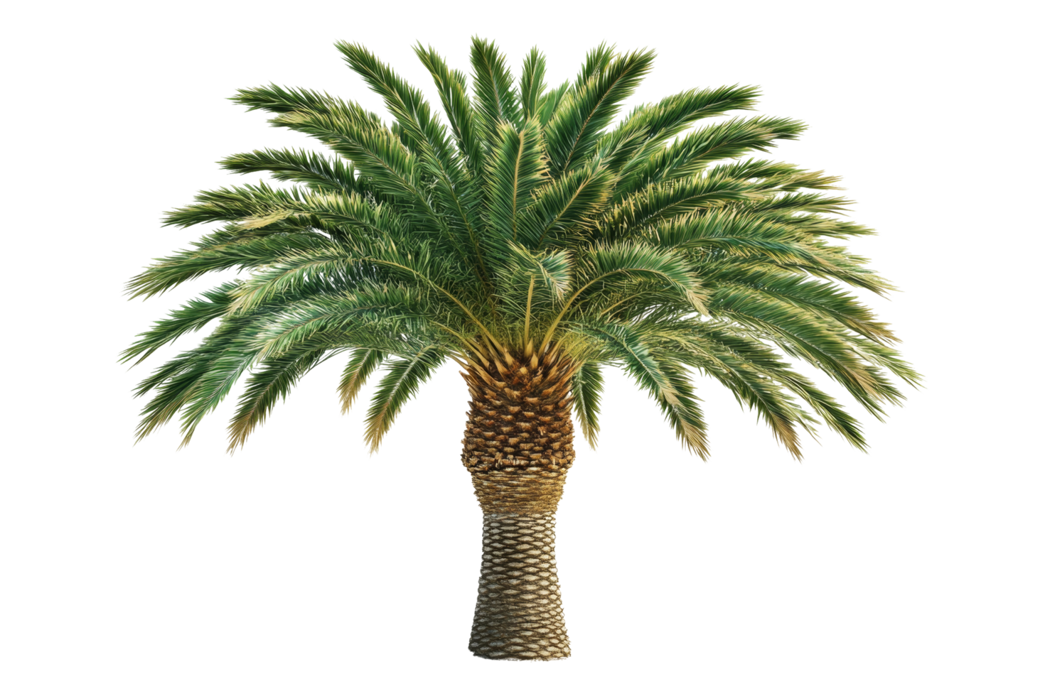 Close-up of vibrant palm trees in tropical serenity png