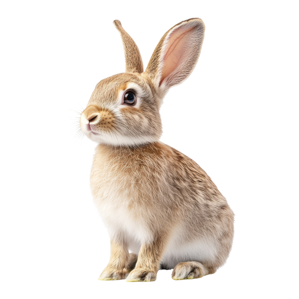 Cute rabbit portrait in nature close-up photography png