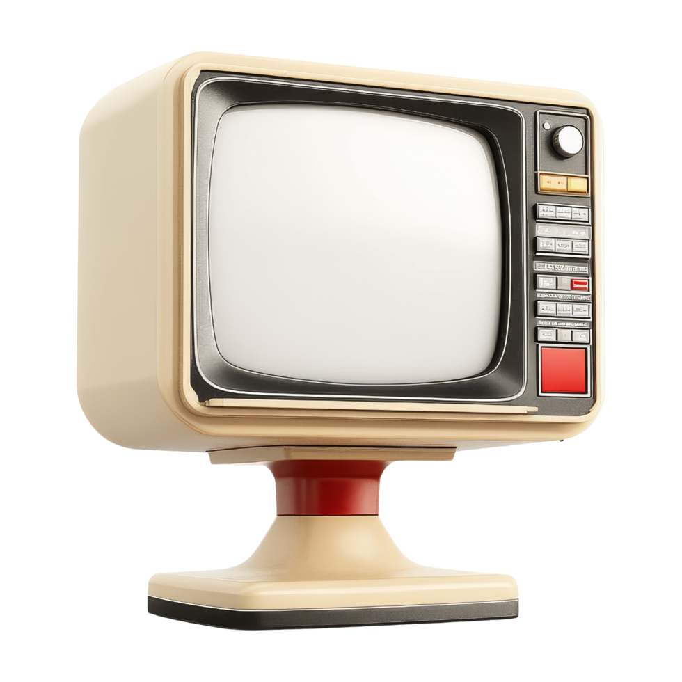 Vintage television still life home interior png