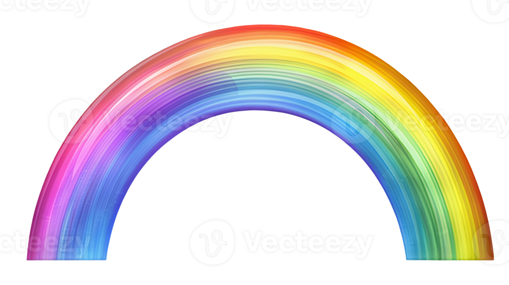 Rainbow arc colorful stripes on transparent background png