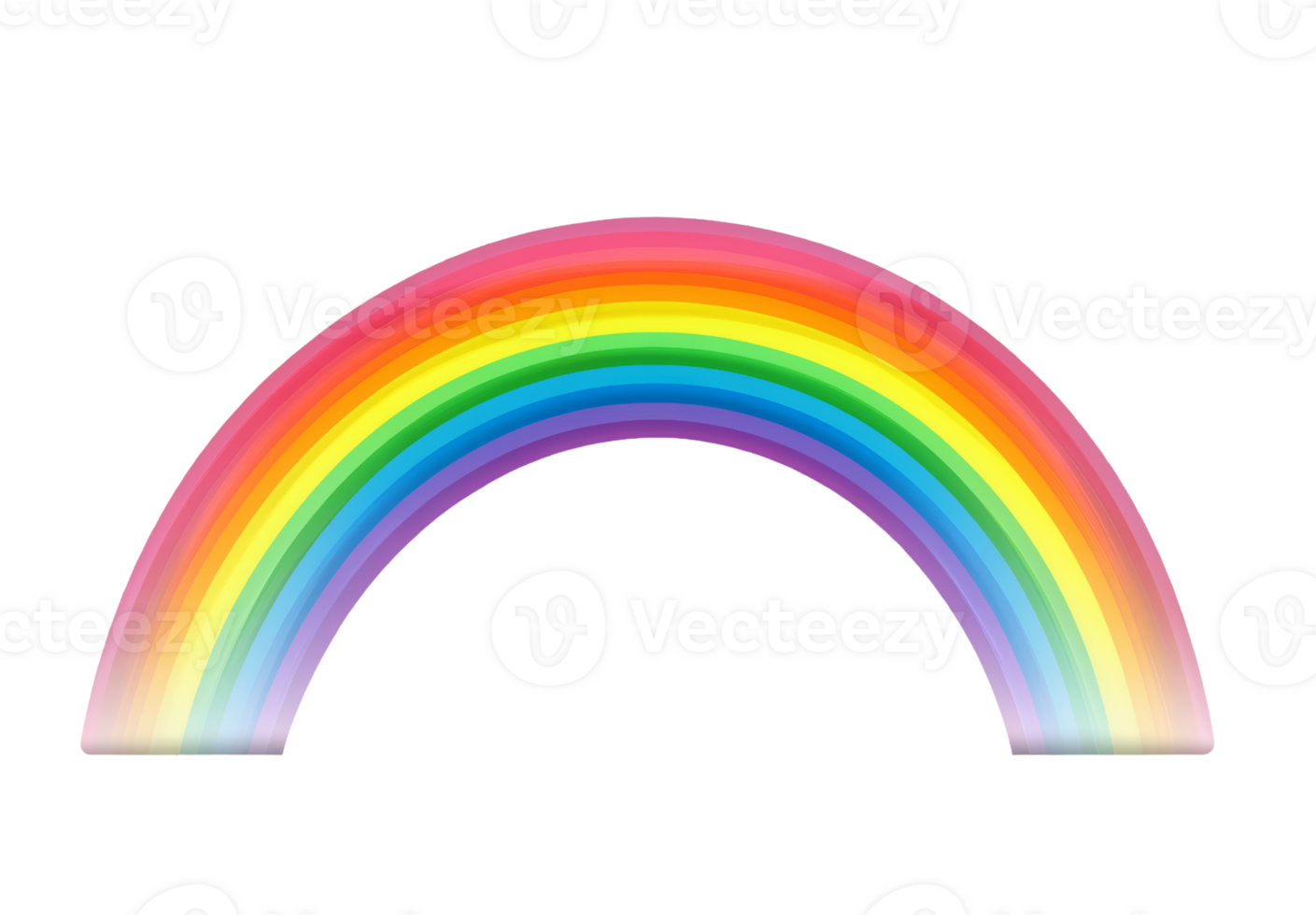 Natural Rainbow Formation on Transparent Background png
