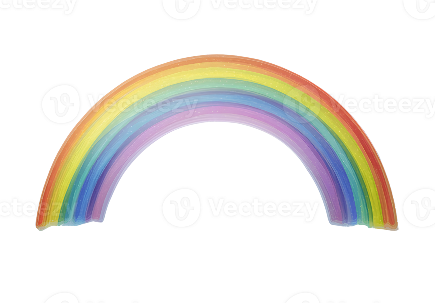 Rainbow arc with glitter effect on transparent background png