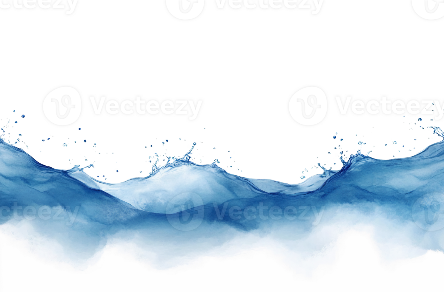 Fresh Liquid Splash with Droplets on Transparent Background png