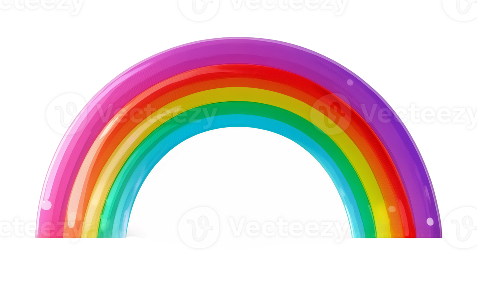 Rainbow inflatable pool float on transparent background png