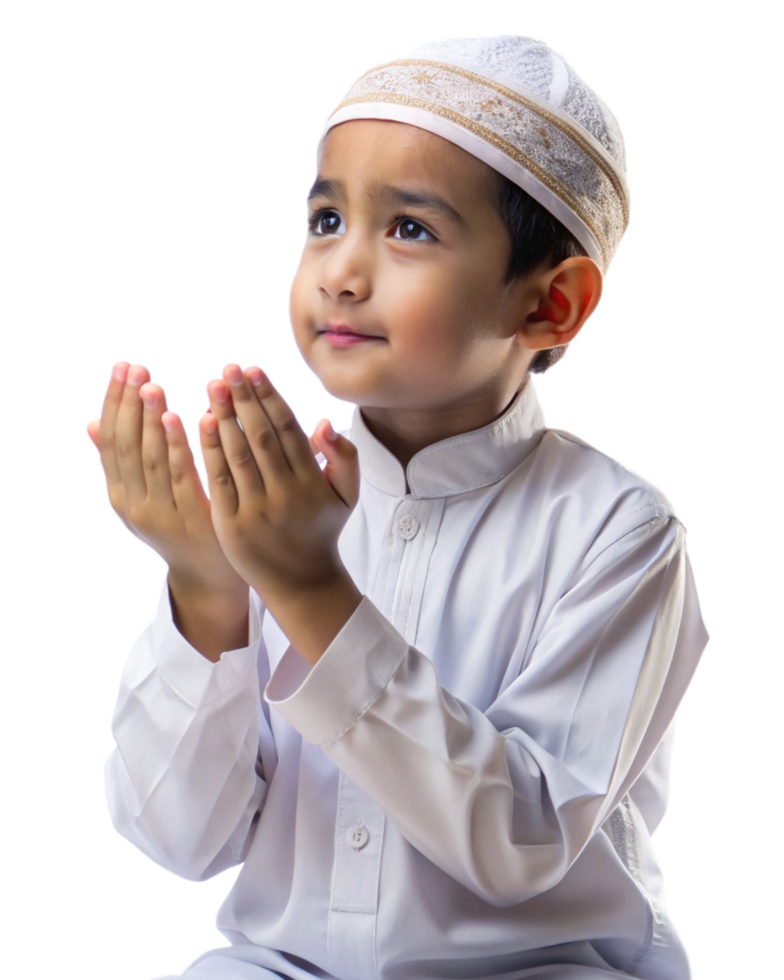 Boy with open hands praying for divine mercy png