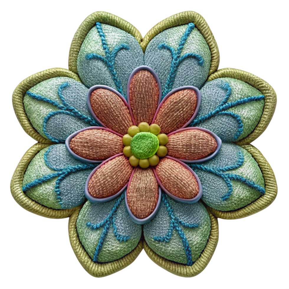 Timeless beauty of floral embroidery with a transparent background png