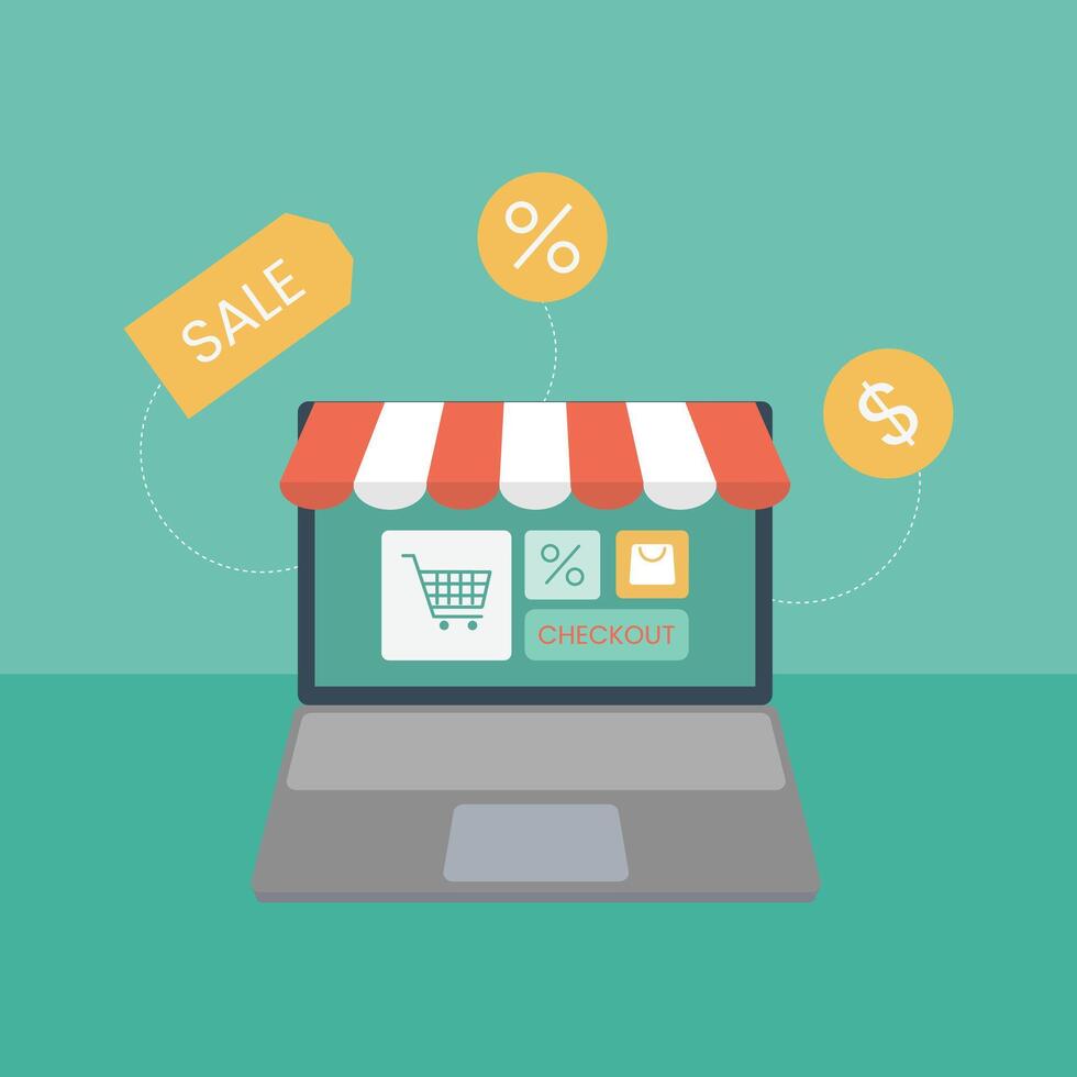 Internet Shopping Concept Illustration vector