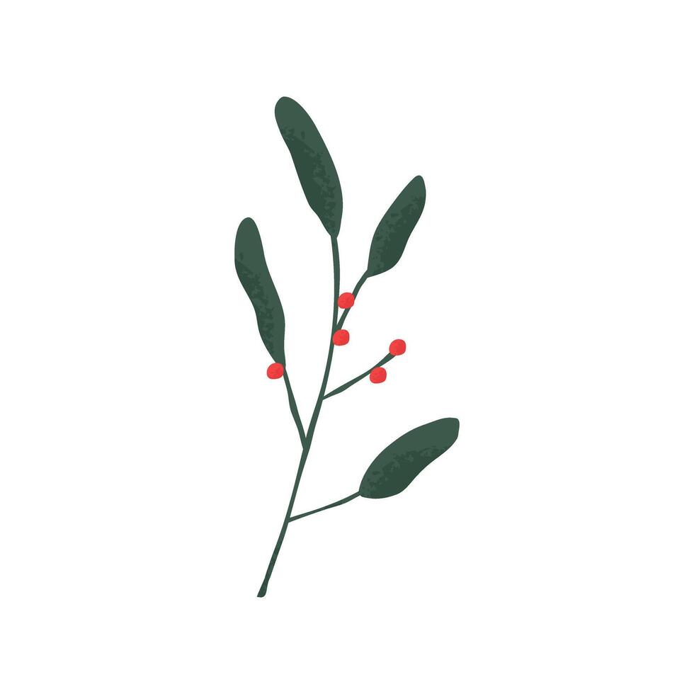 Christmas mistletoe illustration vector