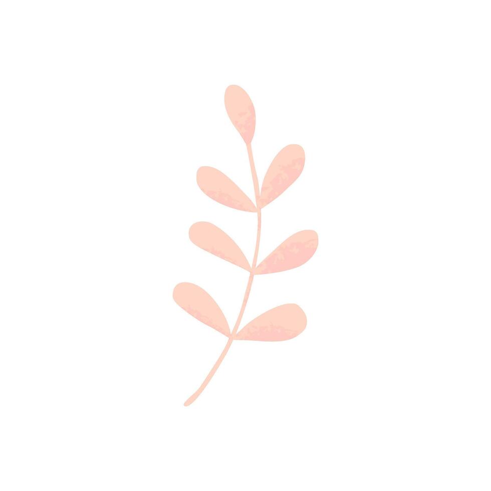 A pink leaf on a white background vector