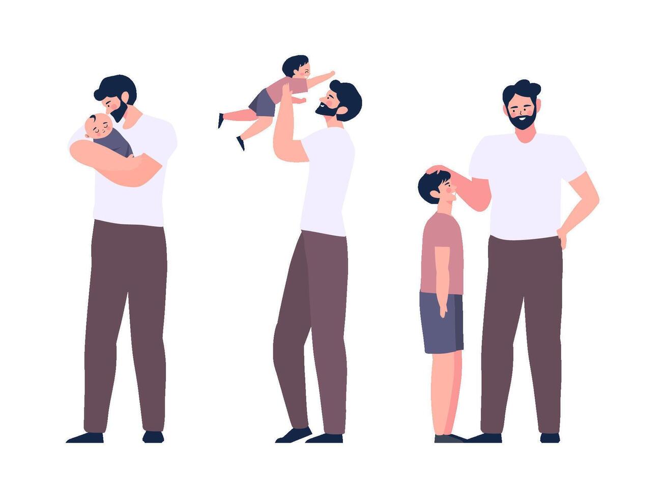 Father and son, father and son, father and son, father and son, father and son vector