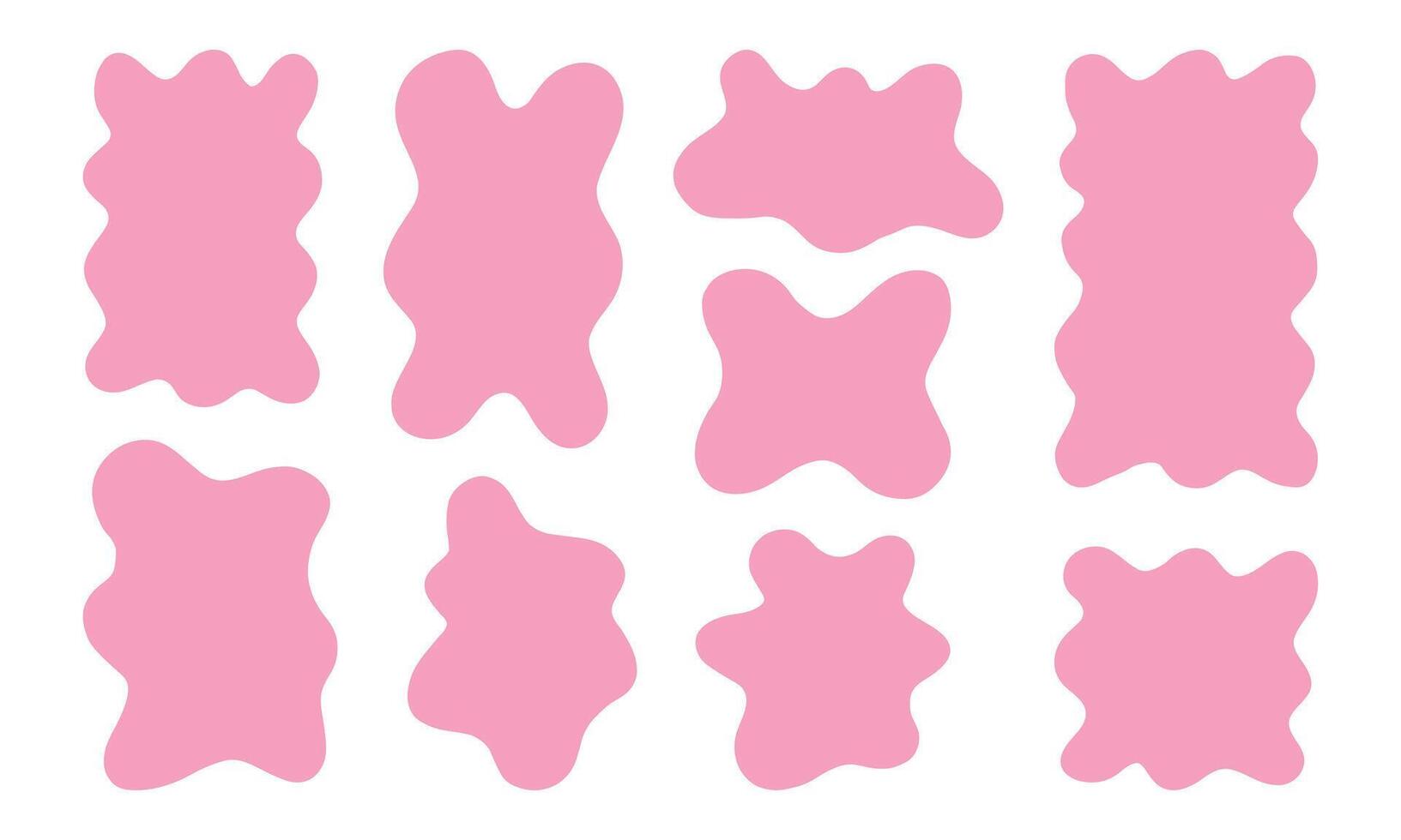 Hand drawn abstract wavy shape collection. A collection of 9 unique hand drawn abstract wavy shapes with smooth and organic edges, ideal for creative, decorative, and modern design projects vector