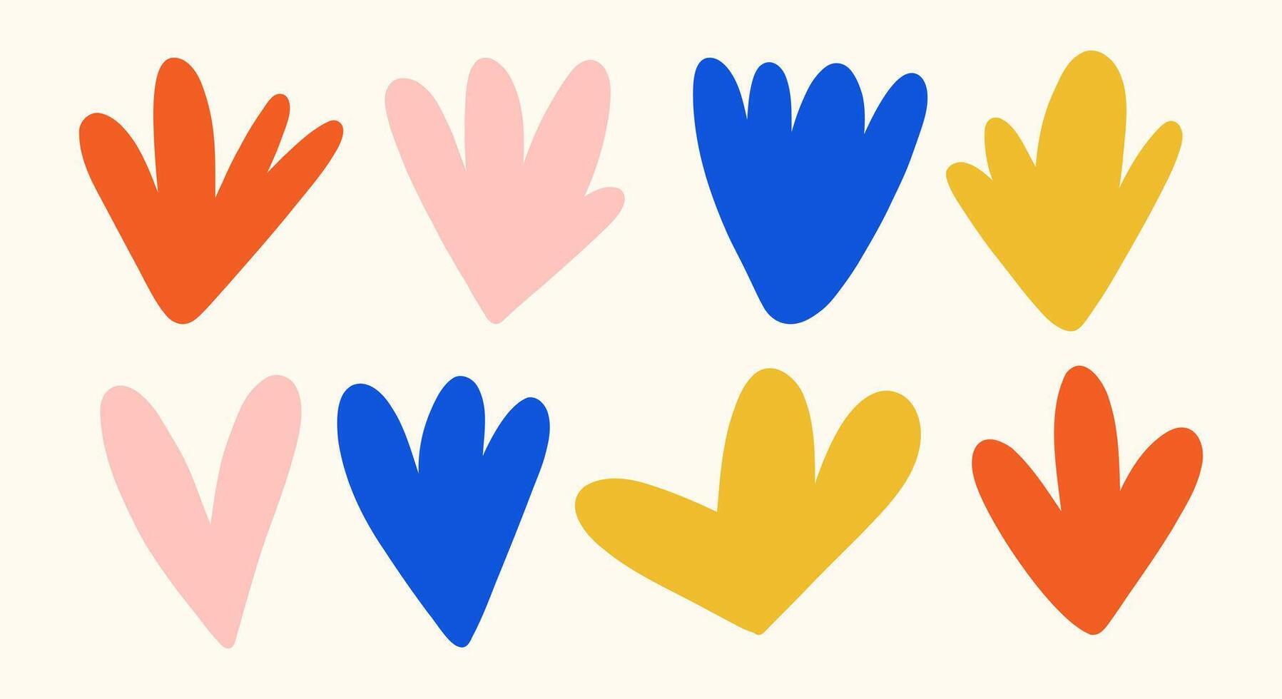 Complete Set of Hand Drawn Floral Silhouettes. A bundle of eight unique hand drawn floral silhouettes ideal for design crafting patterns and decoration projects vector