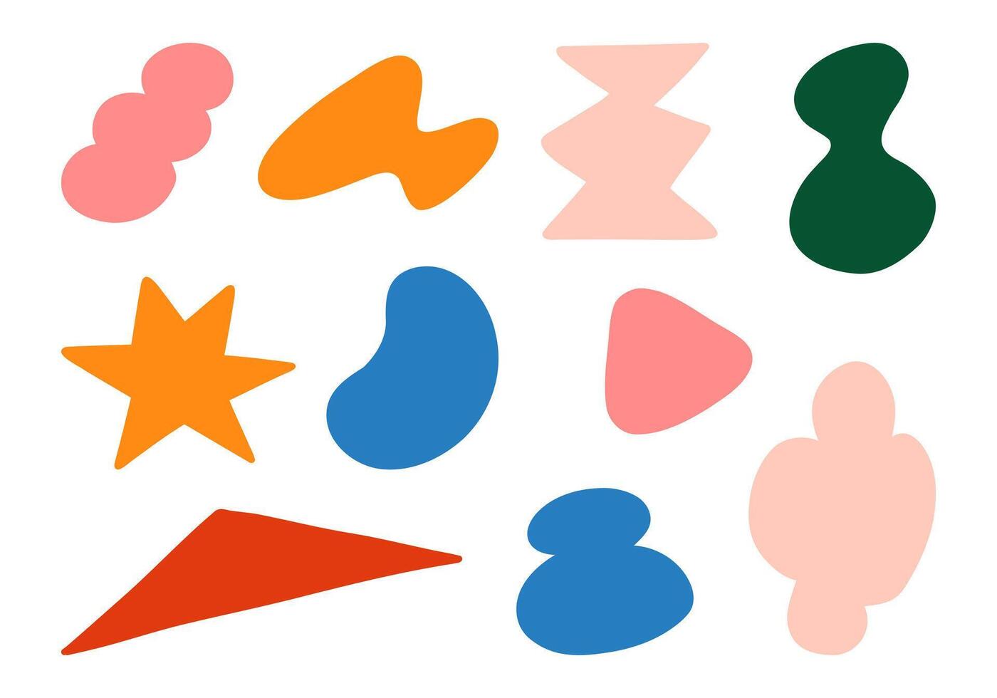 Unique abstract geometric shape. A versatile collection of 10 unique abstract geometric shapes, perfect for creative design, decoration, and artistic projects vector