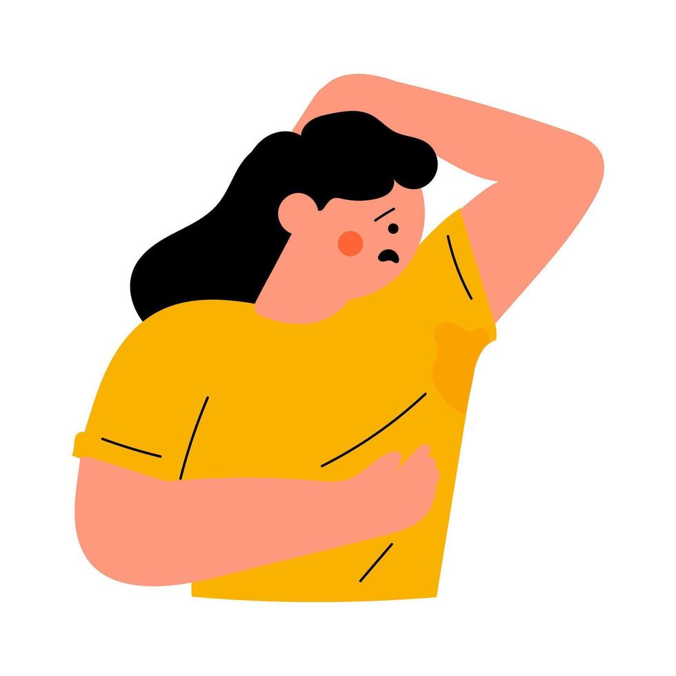 Illustration of a woman with a rash vector