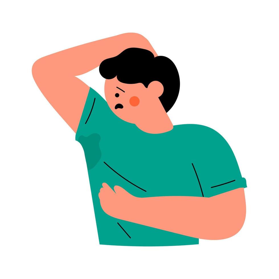 Illustration of man with skin rash vector