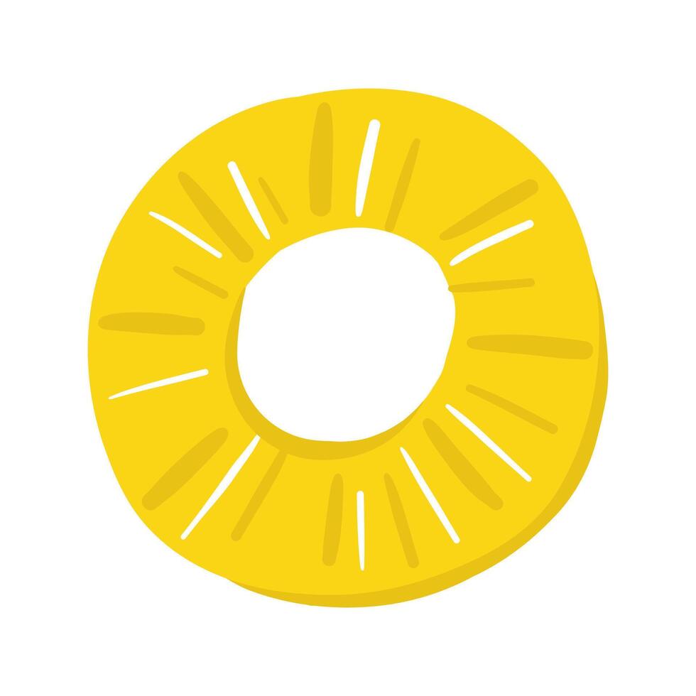 A yellow donut with a white background vector