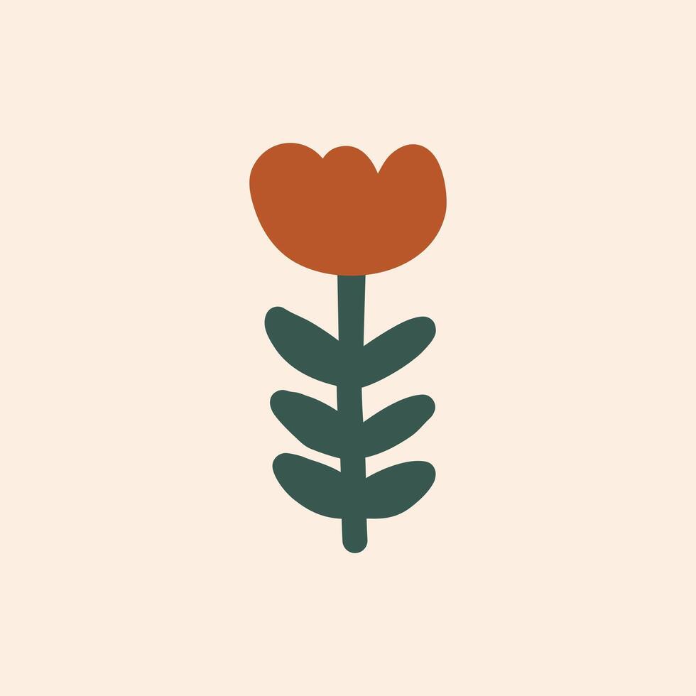 Abstract doodle flowers Leaves branch shapes set. Contemporary organic hand drawn blob scribble elements, trendy cartoon geometric objects. design illustration. vector