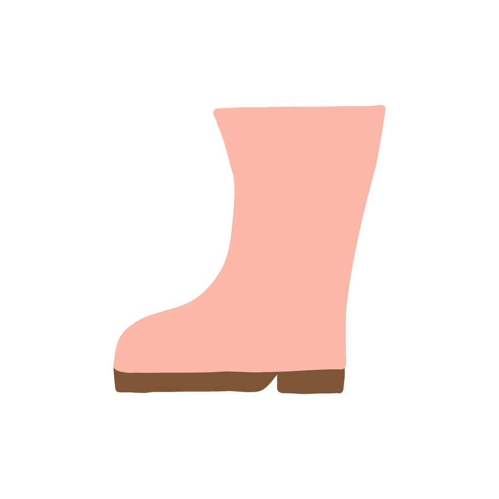 Rubber Rain Boot Icon Illustration for Gardening and Outdoor Tools vector