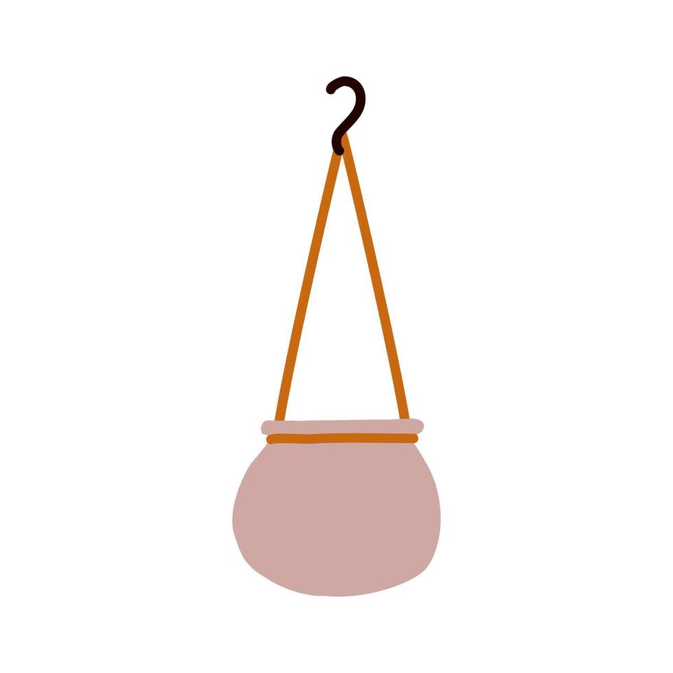 macrame plant hangers pot icon illustration vector