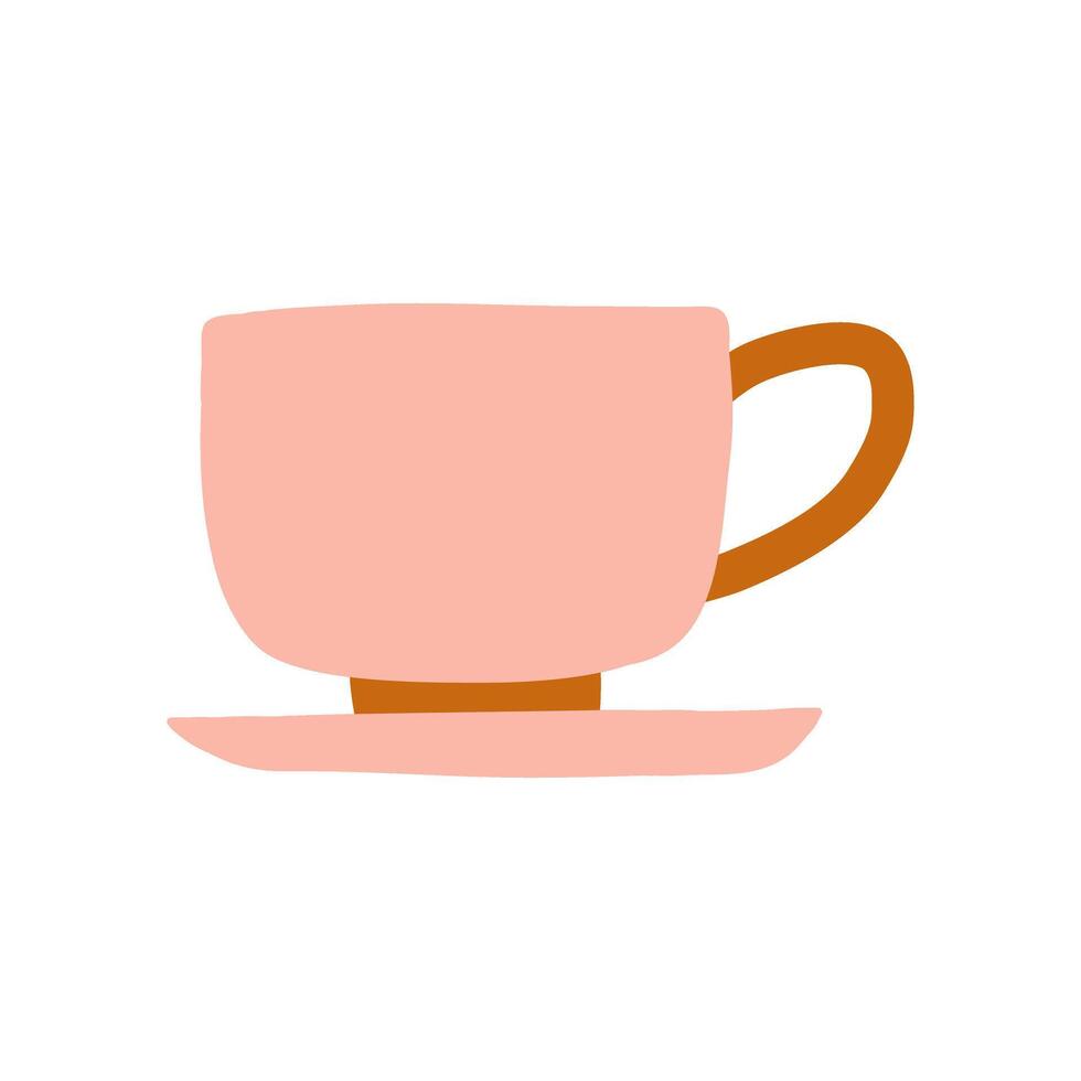 Tea Cup or Mug Icon Illustration for Beverage and Cafe Elements vector