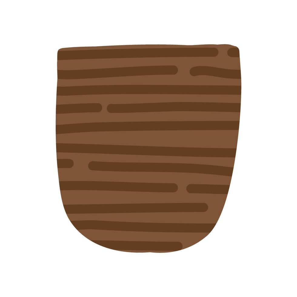 Brown Potted plant with texture icon elements illustration vector