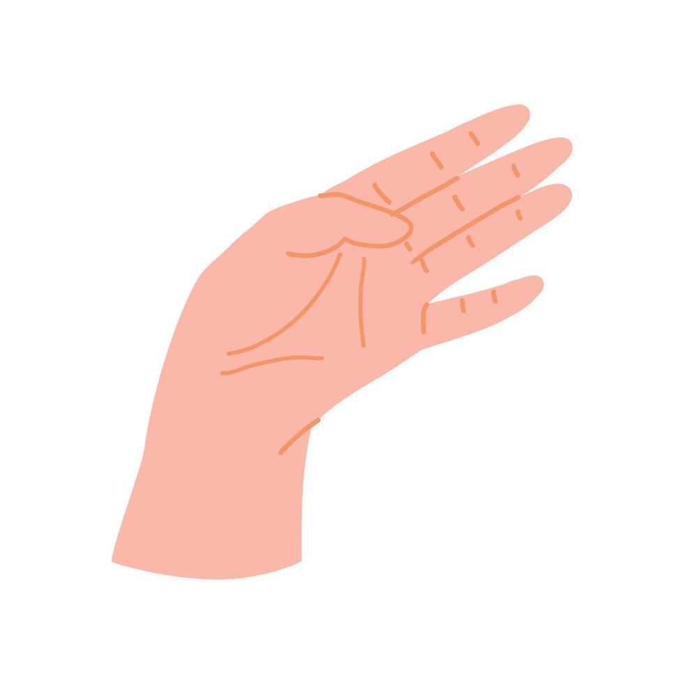 Hand gesture organic style icon illustration element vector
