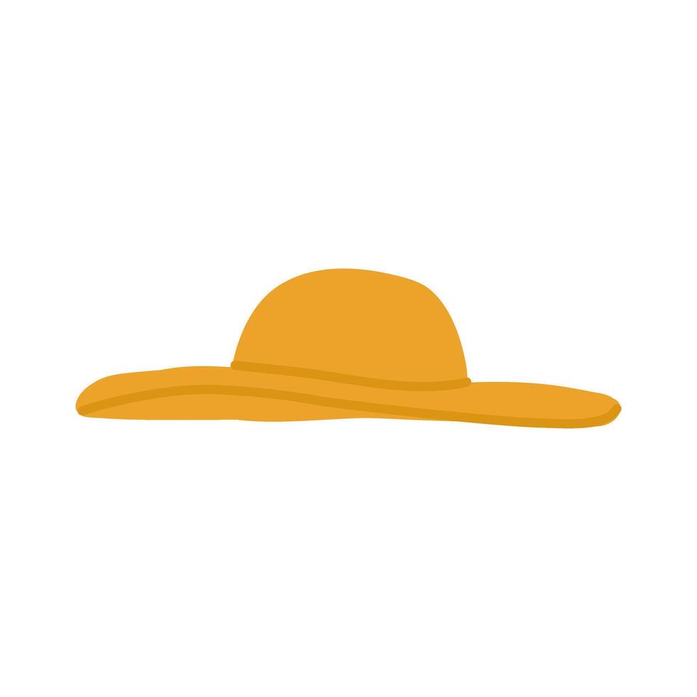 Beautiful straw hat icon elements illustration vector