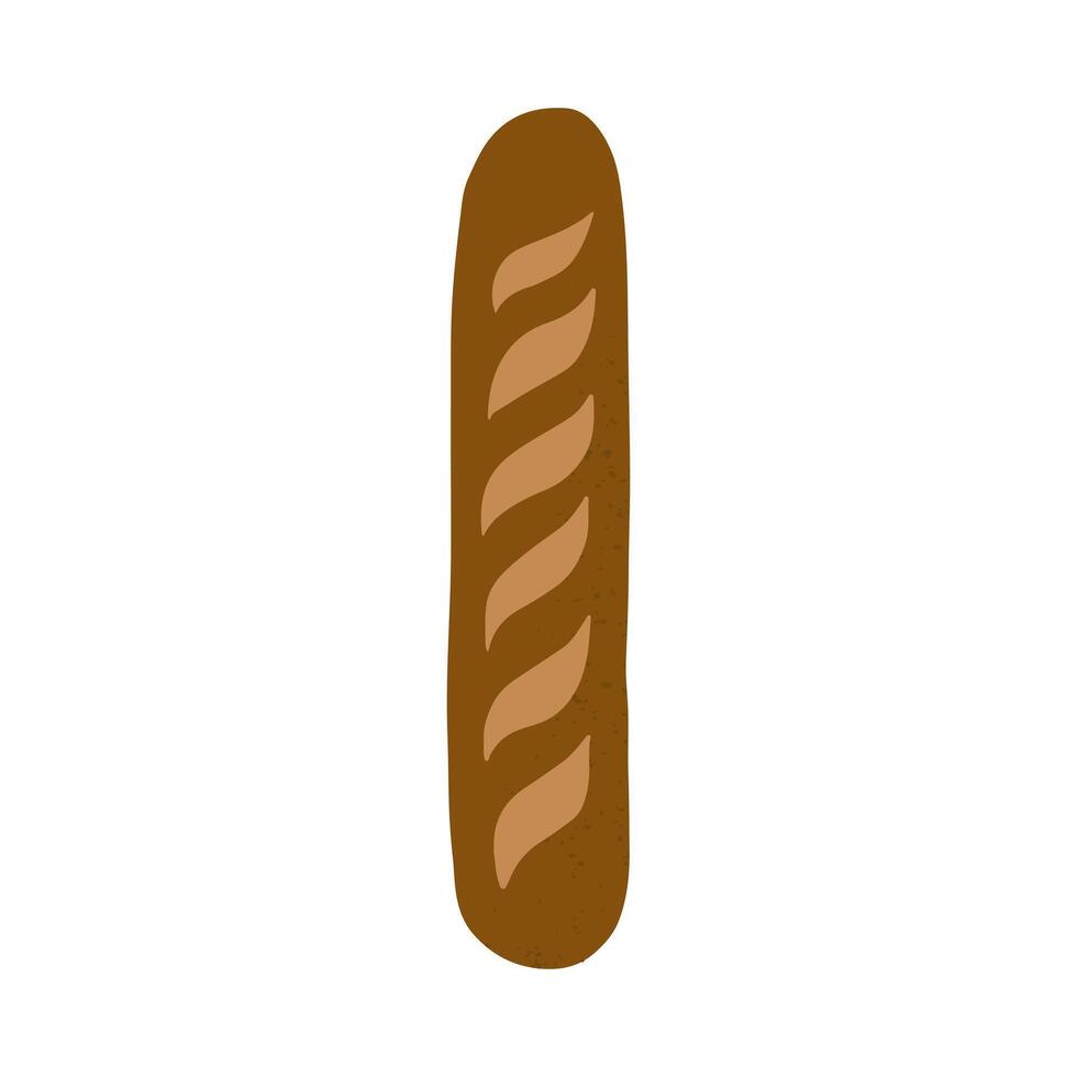 Cafe element french baguette vegetables bakery bread or pastry illustration vector