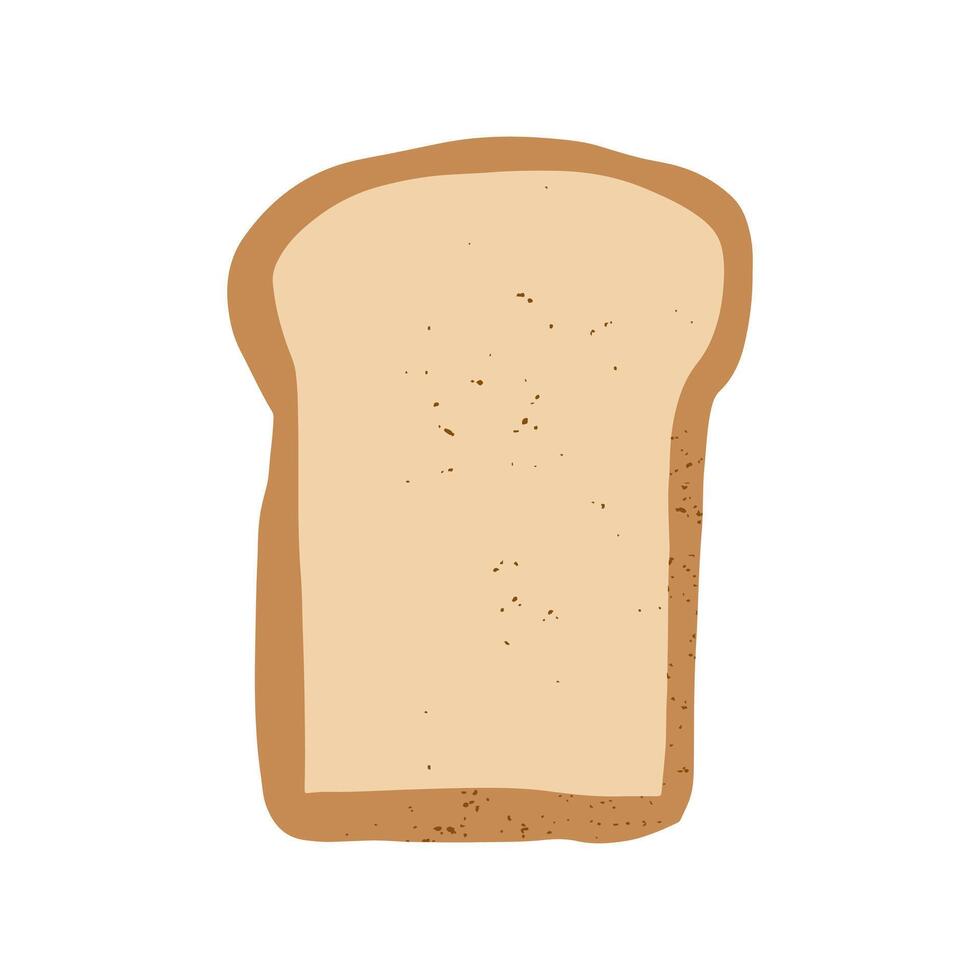 Sliced Toast Bread . roasted crouton, Loaf of sandwich bakery illustration. vector