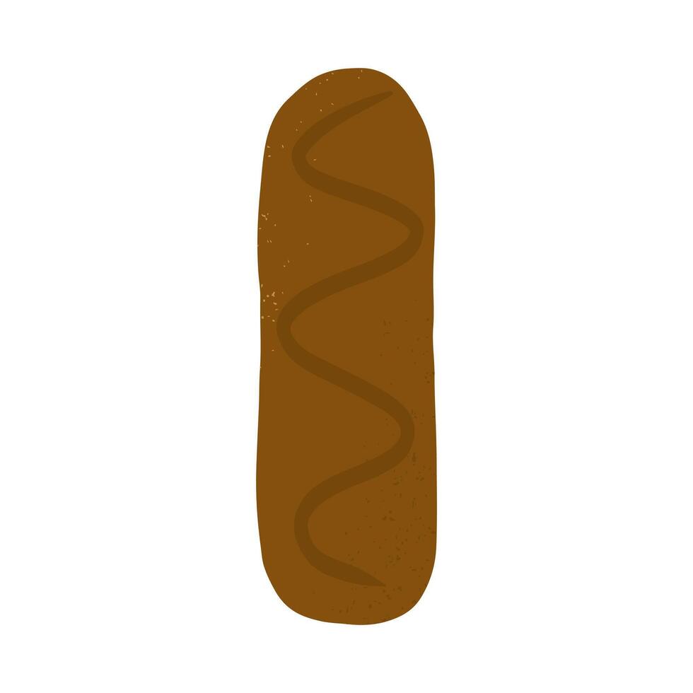 Hand drawn bread in rustic style illustration. vector