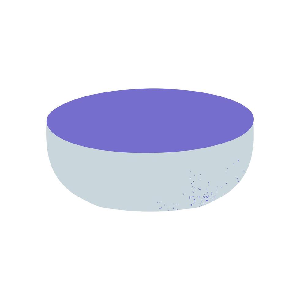Kitchen cooking utensil baking bowl icon illustration. Bakery and pastry stuff element vector