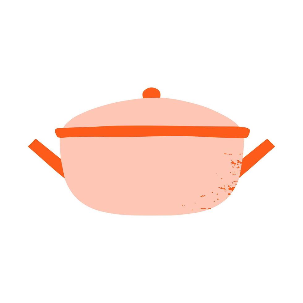 Kitchen cooking utensil pot icon illustration. Baking bakery and pastry stuff element vector