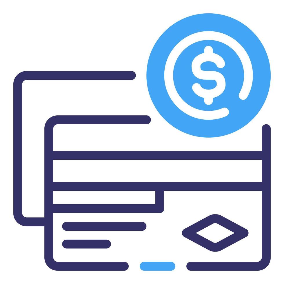 Debit card line icon vector