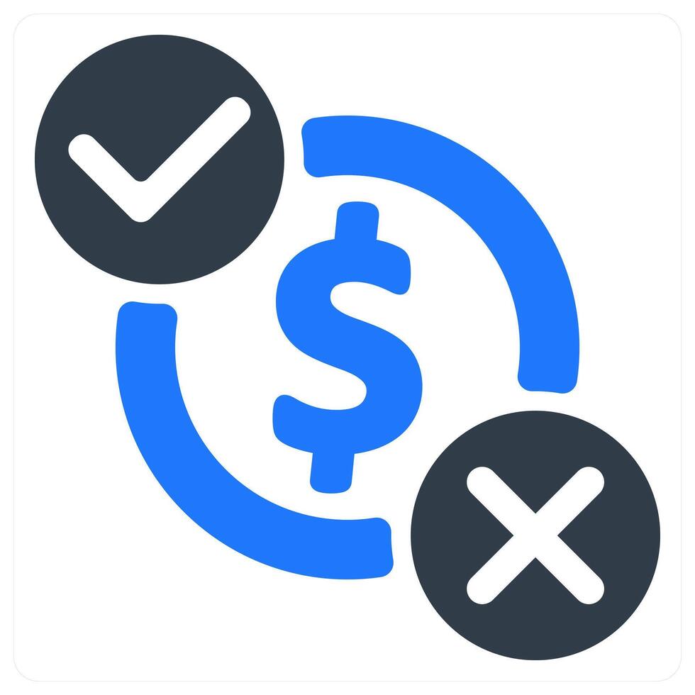 Money Decision icon concept vector