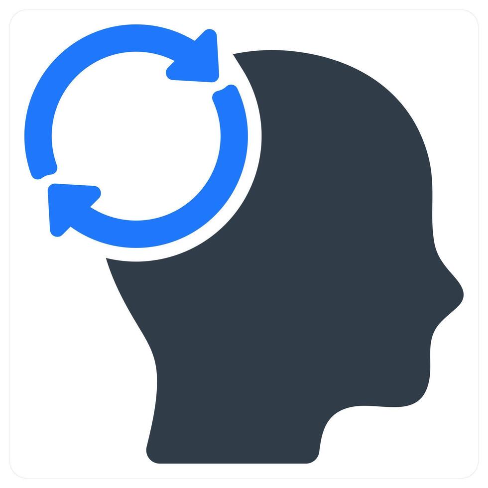 Mind Reload icon concept vector
