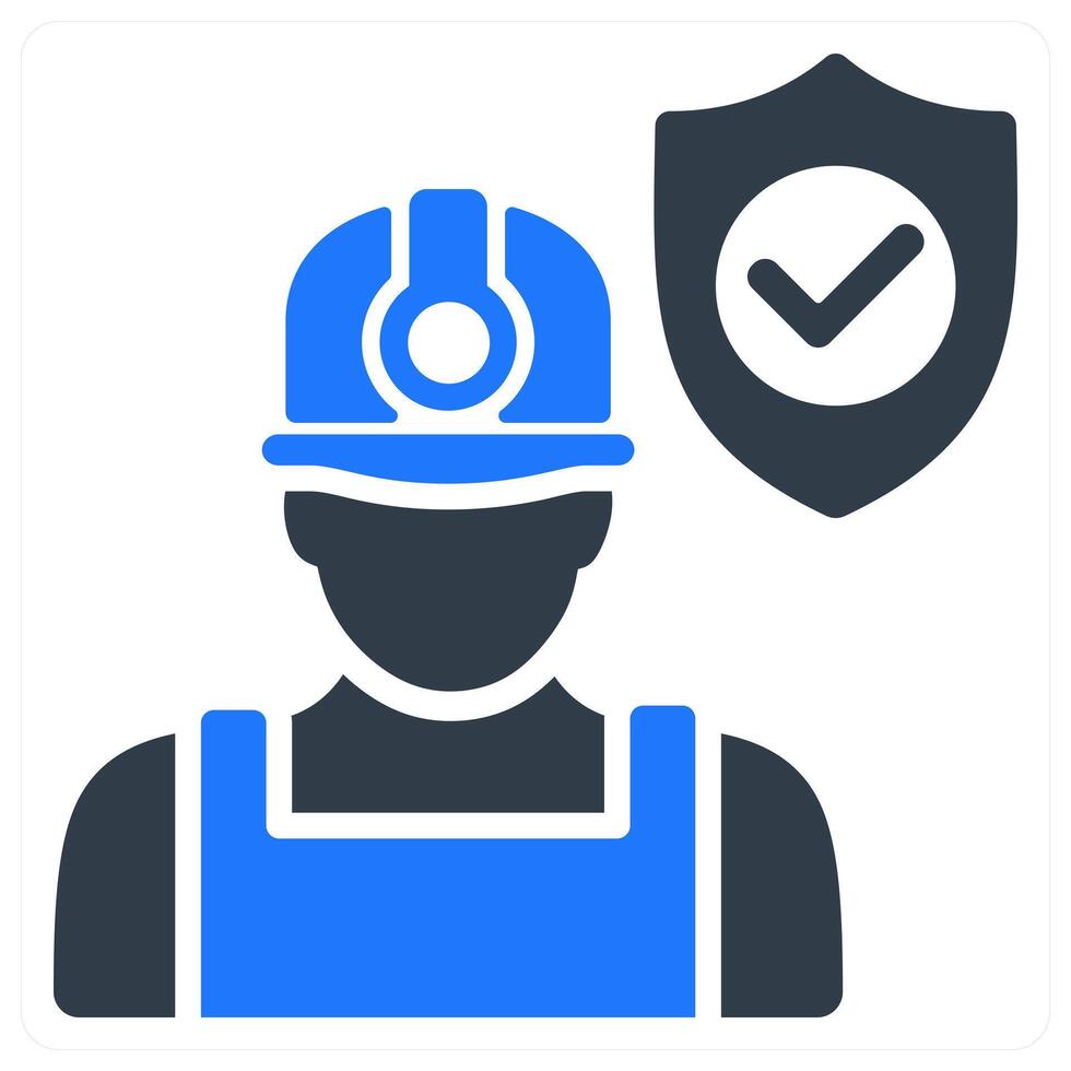 Worker Safety icon concept vector