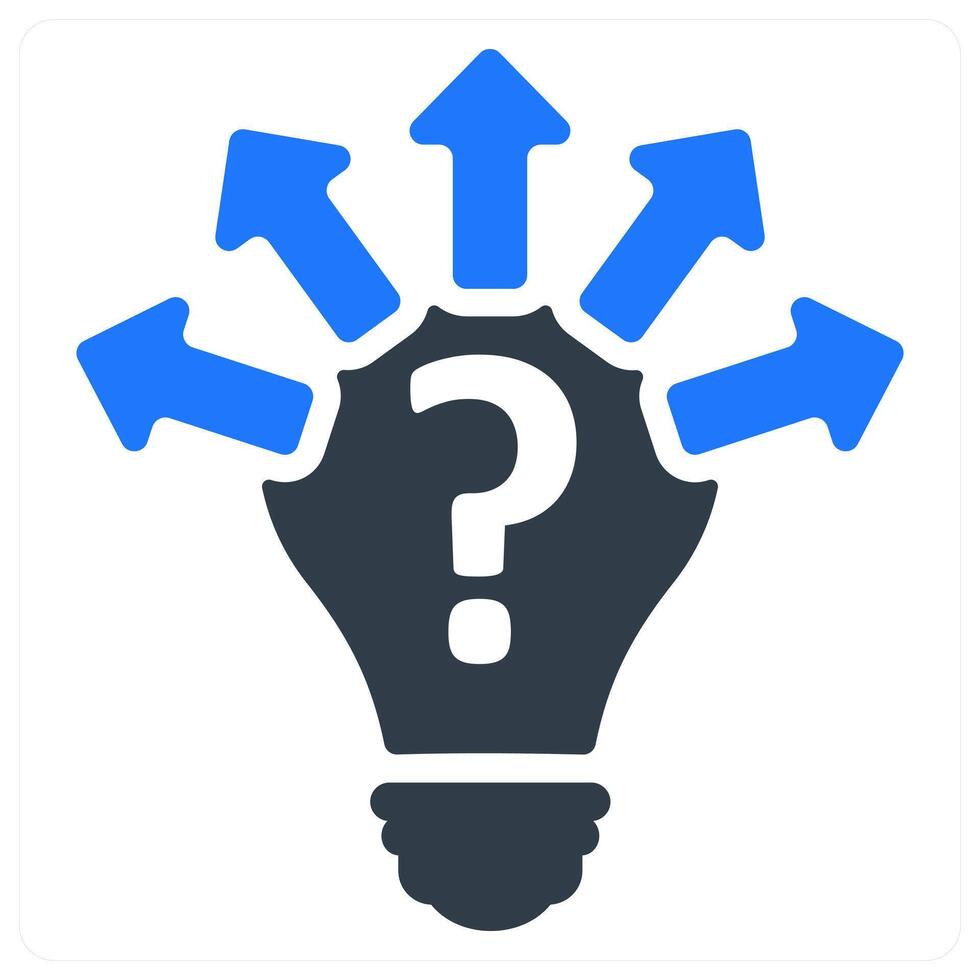 Uncertainty icon concept vector