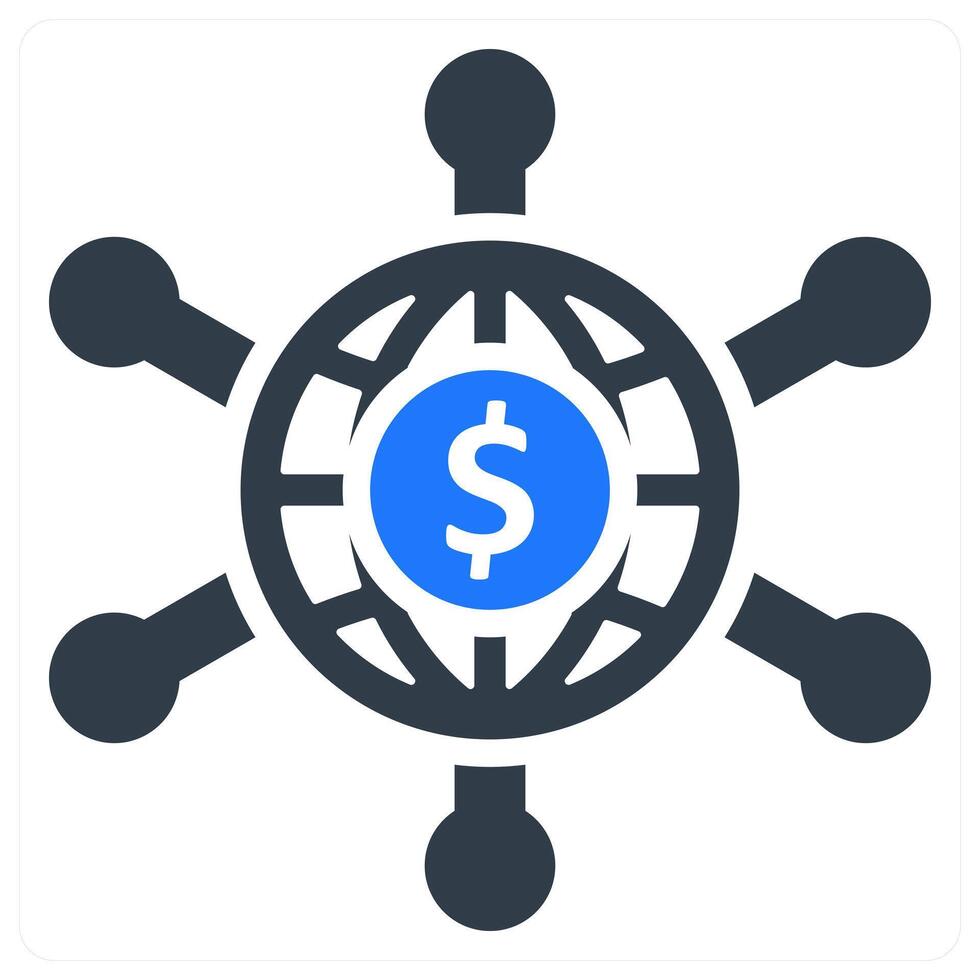 Business Expand Network icon concept vector